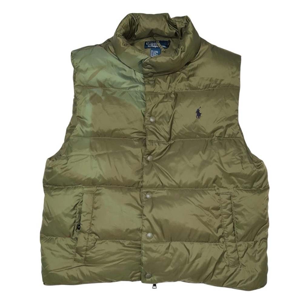 Polo Ralph Lauren Men’s Green Quilted Down Puffer Vest Size Large